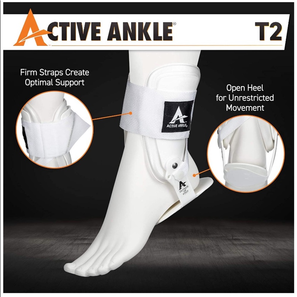 NEW Active Ankle Braces White (Medium)